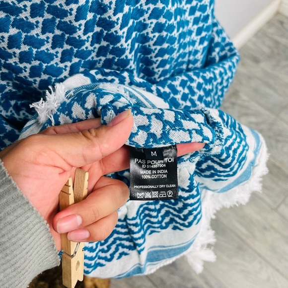 DODO BAR OR Blue Tassel white Halter Circle Mini Dress - Picture 6 of 7